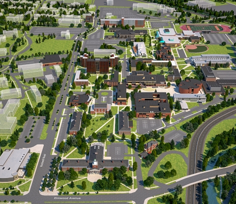 Campus map graphic
