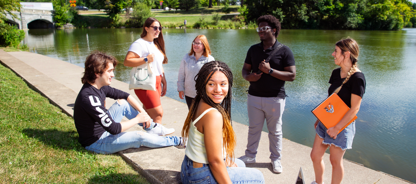 Students near Hoyt Lake